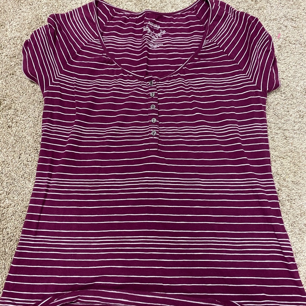 Purple striped t-shirt